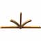 Ekena Millwork Redmond Rough Sawn Timber Gable Bracket, Western Red Cedar, 96"W x 48"H x 4"D x 4"F, 12/12 Pitch GBW096X48X0404RED00RWR - alternate 3